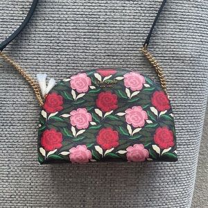 Morgan Rose Garden Double Zip Dome Crossbody